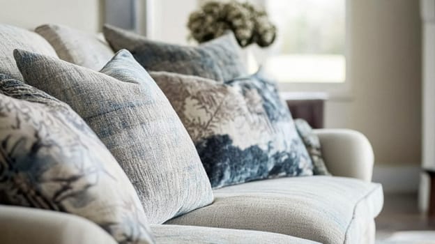 Winter interior design and decoration, elegant country cottage style room, soft neutral tones and cosy atmosphere in an English countryside manor home interior idea