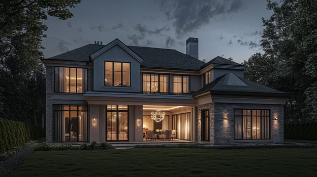 Grand and refined English countryside home, featuring timeless architectural elegance, manicured gardens, and charming details that exude sophistication and heritage idea