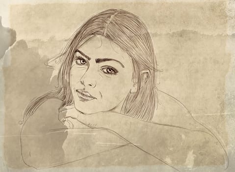 hand drawn illustrations portraits, animal objects and landscapes