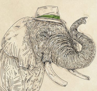 hand drawn illustrations portraits, animal objects and landscapes