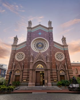 Facade of St. Anthony of Padua Church, the largest Roman Catholic Church in Istanbul, located in Istiklal Street, Istanbul, Turkey