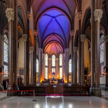 Interior of St. Anthony of Padua Church, the largest Roman Catholic Church in Istanbul, located in Istiklal Street, Istanbul, Turkey