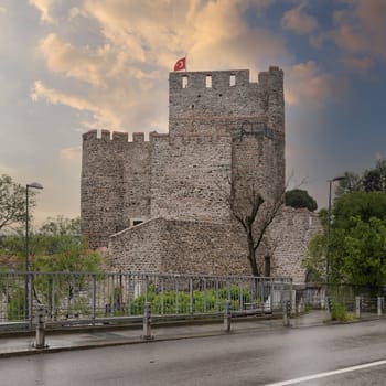 Anadolu Hisari, or Anatolian Castle, a 13th century medieval Ottoman fortress built by Sultan Bayezid I, and located on the Anatolian side of the Bosporus in Beykoz district, Istanbul, Turkey
