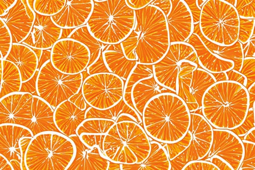 textured illustration with fresh orange fruits