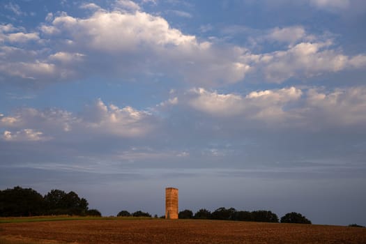 Mechernich, Germany - August 20, 2024: Panoramic image of Brother Klaus Field Chapel close to Mechernich on August 20, 2024 in North Rhine Westphalia, Germany