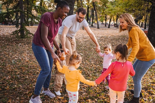 Autumn Embrace: A Tapestry of Family Love.
