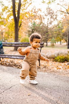 The first steps of a little boy's adventure.