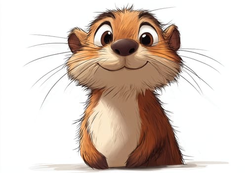 Humorous animal illustration on light background. Selective focus.