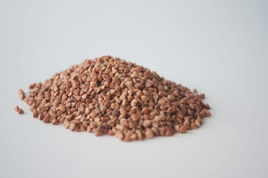 Small brown seeds are placed in a heap on a minimalistic background.