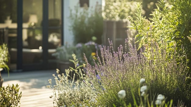 Elegant English gardens, floral arrangements, and refined interiors. Featuring lush greenery, soft textiles, and delicate furnishings, evoking charm, grace, and countryside romance