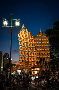Akita kanto festival, august 2024, in Japan. High quality photo