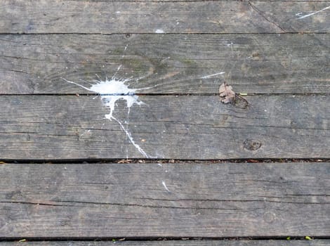 White stain on the wooden surface