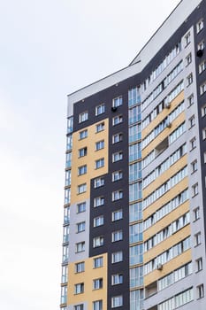 Facade of the urban, modern building