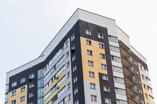 Facade of the urban, modern building