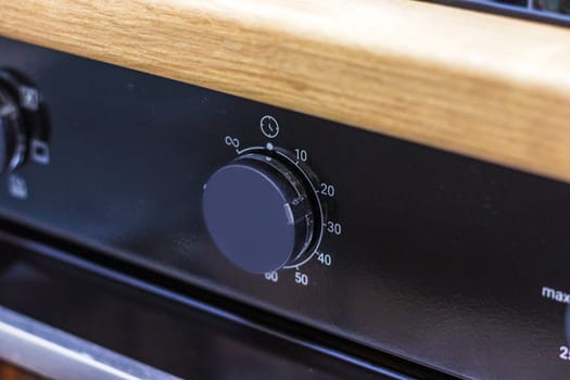 Close up of the timer relay of the oven
