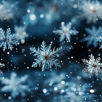 Snowflakes seamless pattern tile, created with generative AI