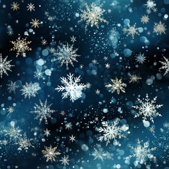 Snowflakes seamless pattern tile, created with generative AI