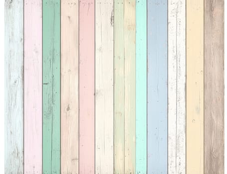 A vivid arrangement of pastel wooden planks offers a delightful backdrop, featuring soft blues, pinks, and whites ideal for creative projects.
