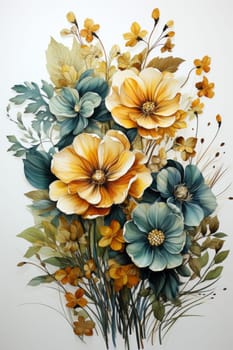 Close up of flowers created with a generative AI technology