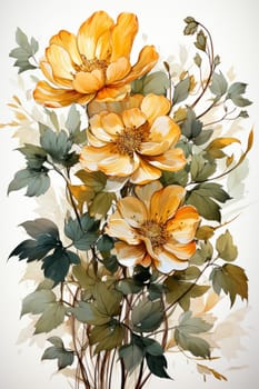 Close up of flowers created with a generative AI technology