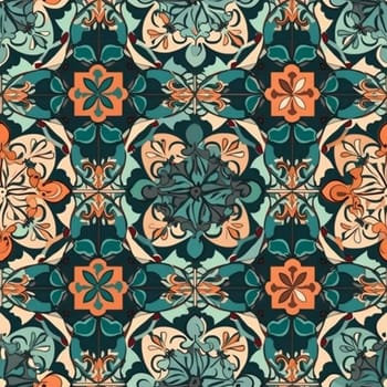 Traditional morrocan seamless pattern tile, created with generative AI