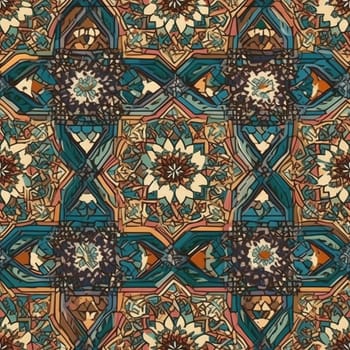 Traditional morrocan seamless pattern tile, created with generative AI