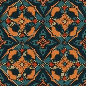 Traditional morrocan seamless pattern tile, created with generative AI