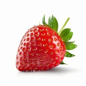 Strawberry isolated on the white background, created with generative AI