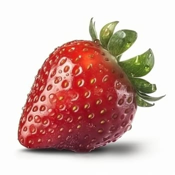 Strawberry isolated on the white background, created with generative AI