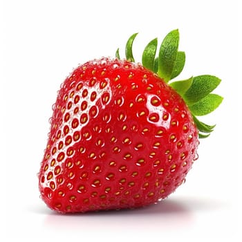 Strawberry isolated on the white background, created with generative AI