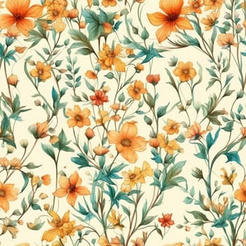 Beautiful elegant flower seamless pattern tile, created with generative AI