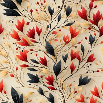 Beautiful elegant floral seamless pattern tile, created with generative AI