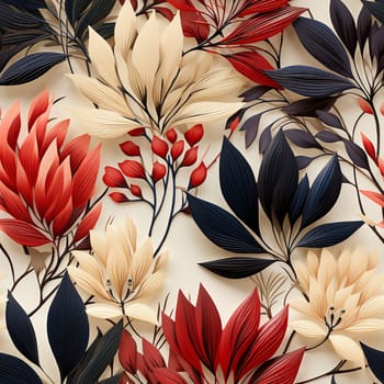 Beautiful elegant floral seamless pattern tile, created with generative AI