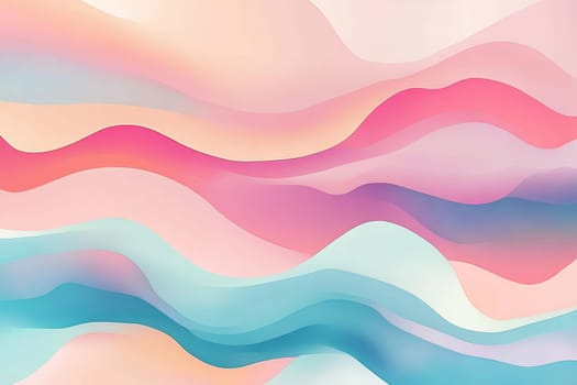 Gentle curves of pastel hues blend softly, evoking a tranquil atmosphere reminiscent of a twilight sky.