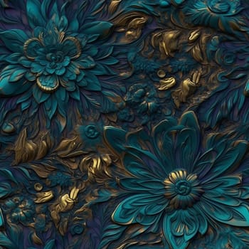 Beautiful elegant flower seamless pattern tile, created with generative AI