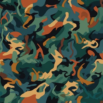 Camouflage repetitive seamless pattern, created with generative AI