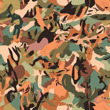 Camouflage repetitive seamless pattern, created with generative AI