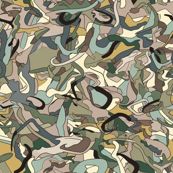 Camouflage repetitive seamless pattern, created with generative AI
