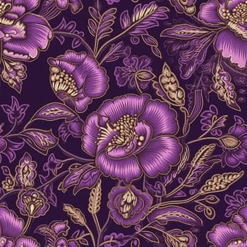 Beautiful elegant flower seamless pattern tile, created with generative AI