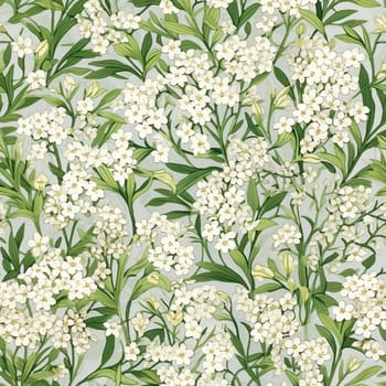 Delicate painting of baby breath flowers seamless pattern tile, created with generative AI