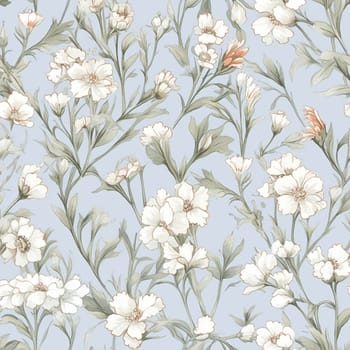 Delicate painting of baby breath flowers seamless pattern tile, created with generative AI