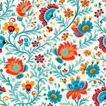 Beautiful elegant flower seamless pattern tile, created with generative AI
