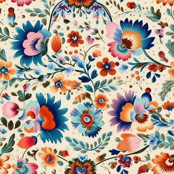 Beautiful elegant flower seamless pattern tile, created with generative AI