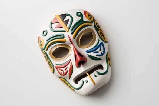 Mexican mask of death isolated on the white background, created with generative AI