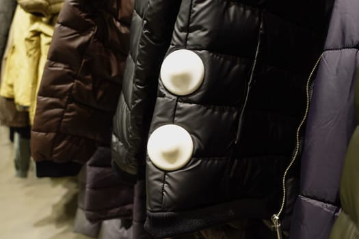 security alarm on cloths at store .