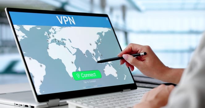 Protecting Your Information: Woman Ensures Online Privacy With VPN