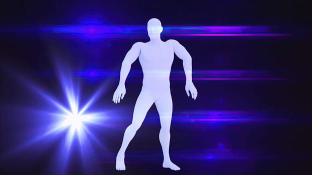 Man body dancing. Computer generated 3d render