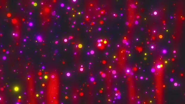 Colorful glitter rain. Computer generated 3d render