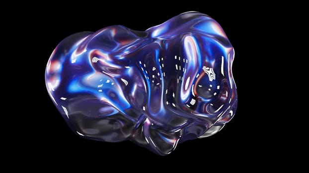 Glass deformation sphere. Computer generated 3d render