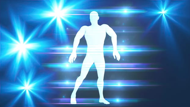 Man body dancing. Computer generated 3d render